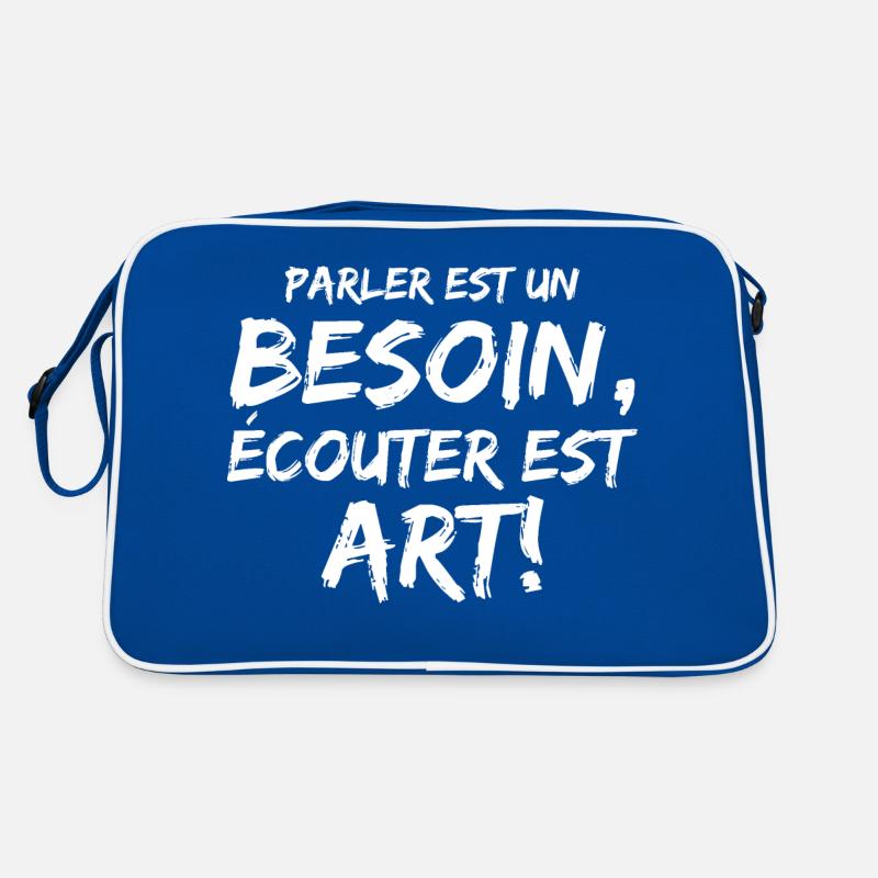 Parler est un besoin, écouter est un art! Sac Retro