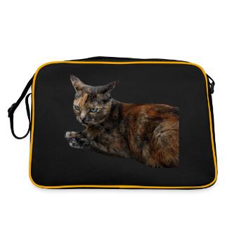 Chat Chaton Chat Drôle Chemise Cadeau - Sac Retro - noir/or - Dos