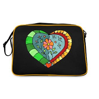 Heart - Retro Bag - black/gold - Back
