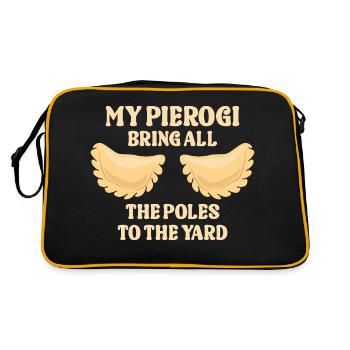 Mon Pierogi apporte tous les poteaux à la cour - Sac Retro - noir/or - Dos