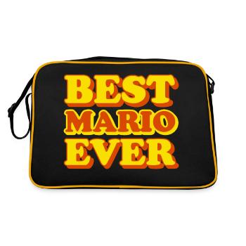 Funny gift with first name Mario - Retro Bag - black/gold - Back