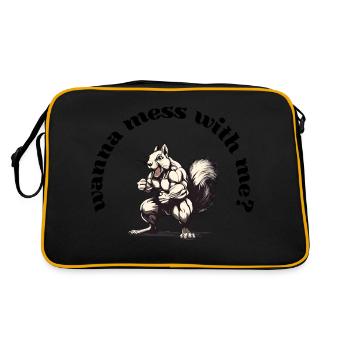 want to mess with me? - Retro Bag - black/gold - Back