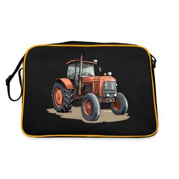 Tracteur orange - Sac Retro - noir/or - Dos