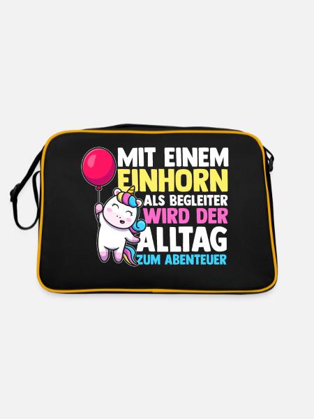 Unicorn - Retro Bag - black/gold - Back