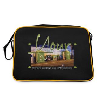 Your Waste Makes The Difference - Retro Tasche - Schwarz/Gold - Hinten