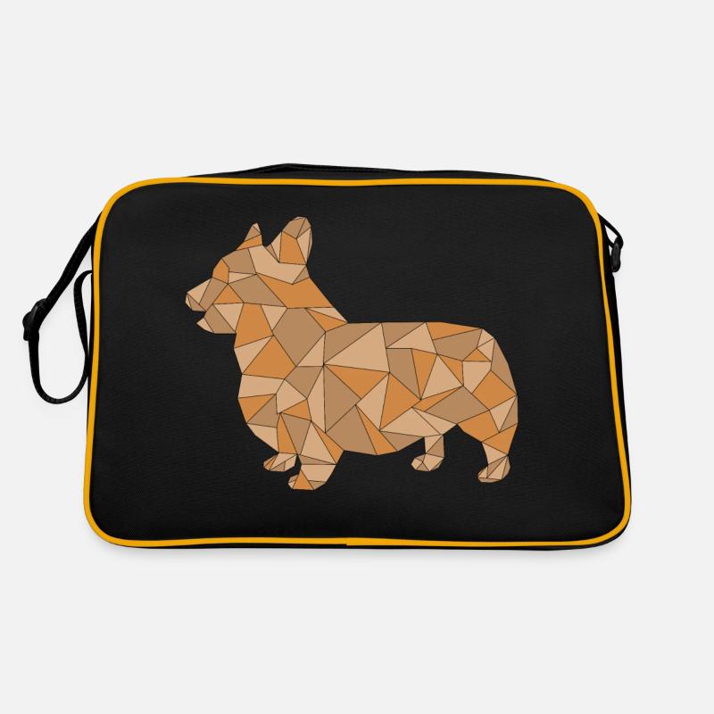 CORGI geometric - Retro Bag - black/gold