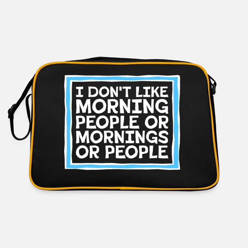 Lustig, ich mag den Morgen oder den Morgen oder die Menschen nicht Retro Tasche