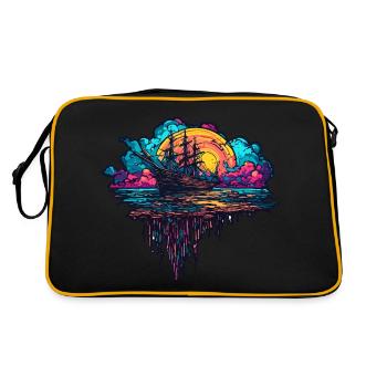Navire / Bateau / Ancre / Mer / Océan / Capitaine - Sac Retro - noir/or - Dos