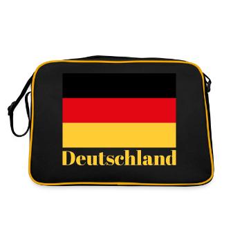 Drapeau de l’Allemagne Allemagne Fierté allemande - - Sac Retro - noir/or - Dos