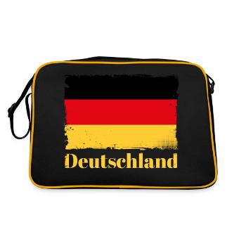 Drapeau de l’Allemagne Allemagne Fierté allemande - - Sac Retro - noir/or - Dos