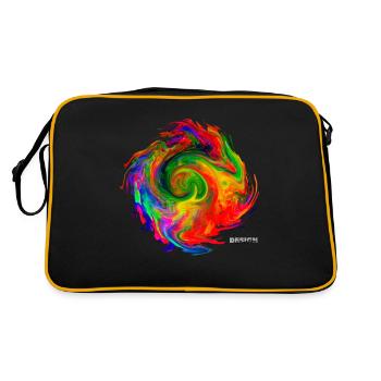 « Tornado2.4 » par Acryl Galerie & Design - Sac Retro - noir/or - Dos