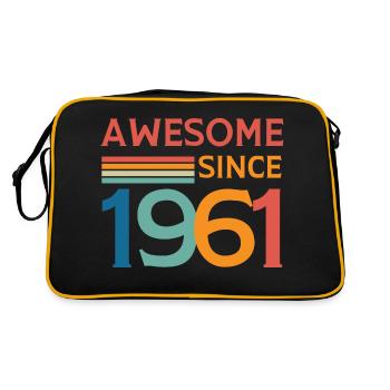 Awesome since 1961 - Sac Retro - noir/or - Dos
