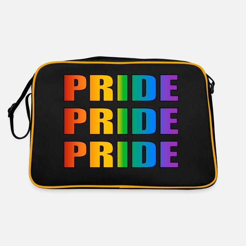Pride Pride Pride LGBTQ gay pride rainbow - Retro Bag - black/gold