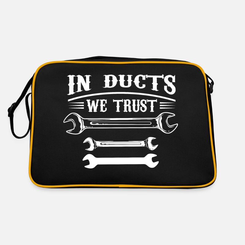 In Ducts We Trust Air Conditioning HVAC Installer Retro Tasche