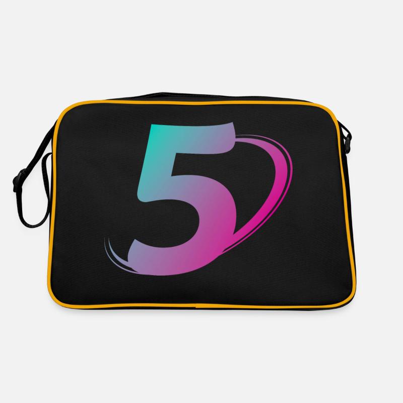 Numéro 5 multicolore Sac Retro