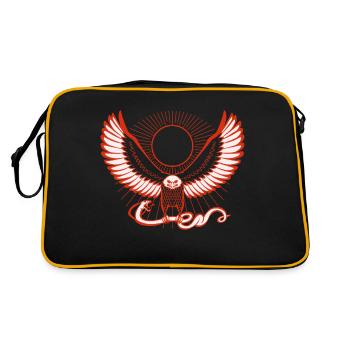 Adler und Schlange (V3) - Retro Tasche - Schwarz/Gold - Hinten