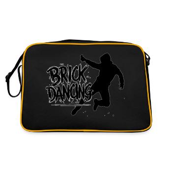 Stoppt die Riot und tanzt - Retro Tasche - Schwarz/Gold - Hinten