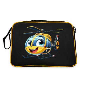 Trauma-Hubschrauber Junior - Retro Tasche - Schwarz/Gold - Hinten