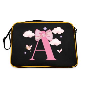 Brief an Pink Clouds - Retro Tasche - Schwarz/Gold - Hinten