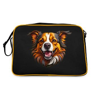 Chien heureux - Sac Retro - noir/or - Dos
