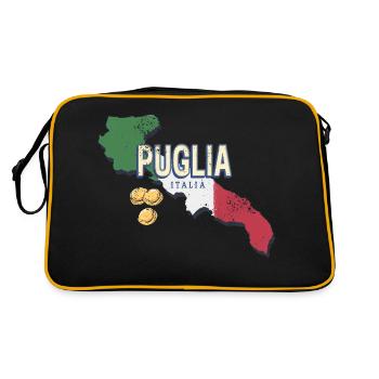 Pouilles Italie Région Rétro Vintage Souvenir - Sac Retro - noir/or - Dos
