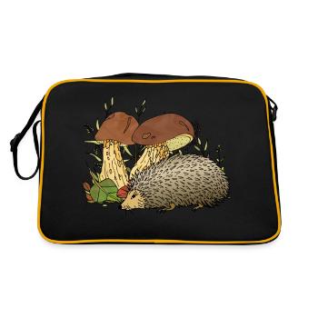 Igel - Retro Tasche - Schwarz/Gold - Hinten