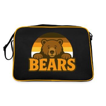 Bears Bearflag Pride Outfit - Retro Bag - black/gold - Back
