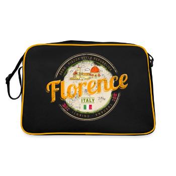 Florence Capitale Toscane Italie Souvenir - Sac Retro - noir/or - Dos