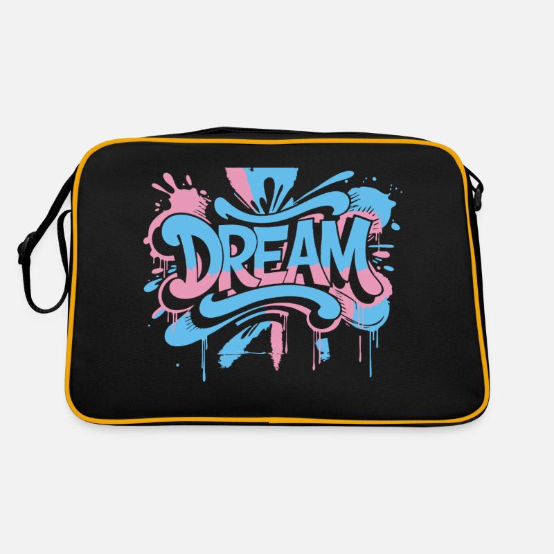 DREAM Graffiti Design voller Farbe und Motivation Retro Tasche
