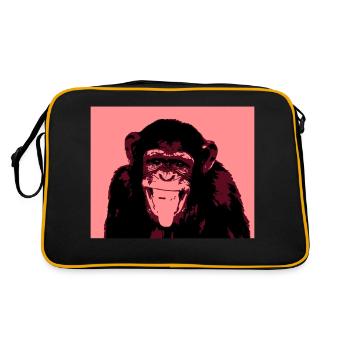 AFFE - Retro Tasche - Schwarz/Gold - Hinten