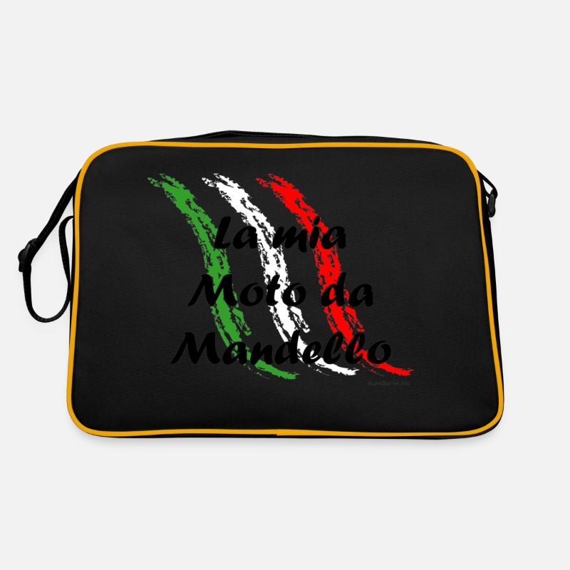 la_mia_moto_mandello - Retro Tasche - Schwarz/Gold