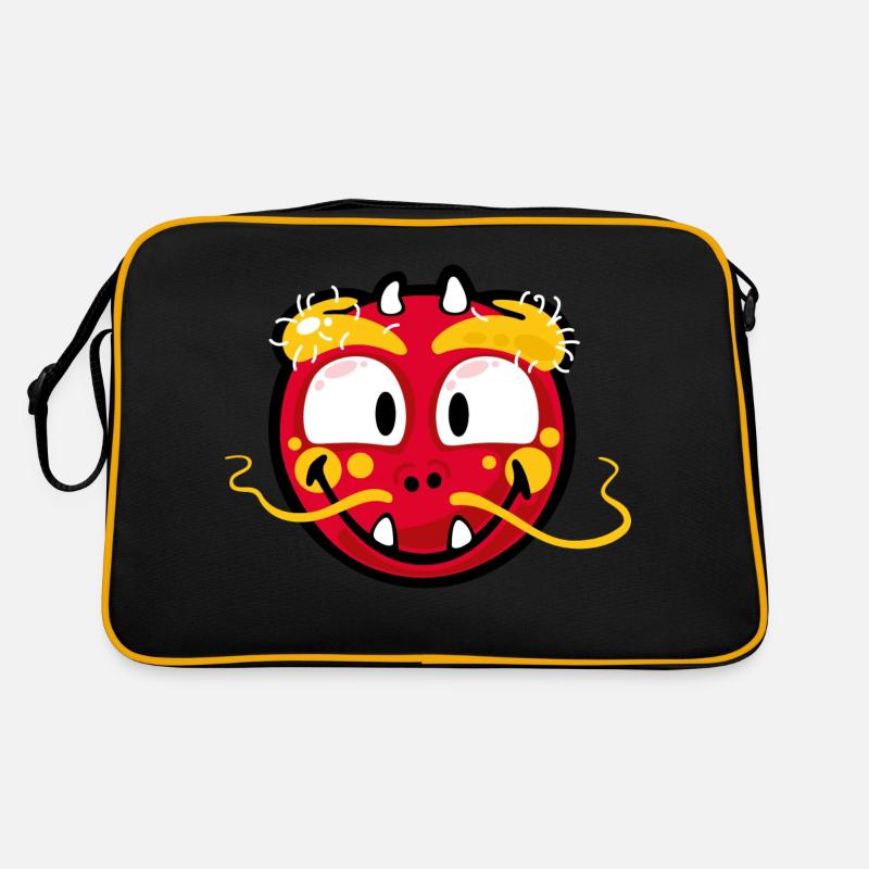 Smiley Dragon - Retro Tasche - Schwarz/Gold