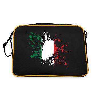 Italy Flag Stain Design - Retro Bag - black/gold - Back