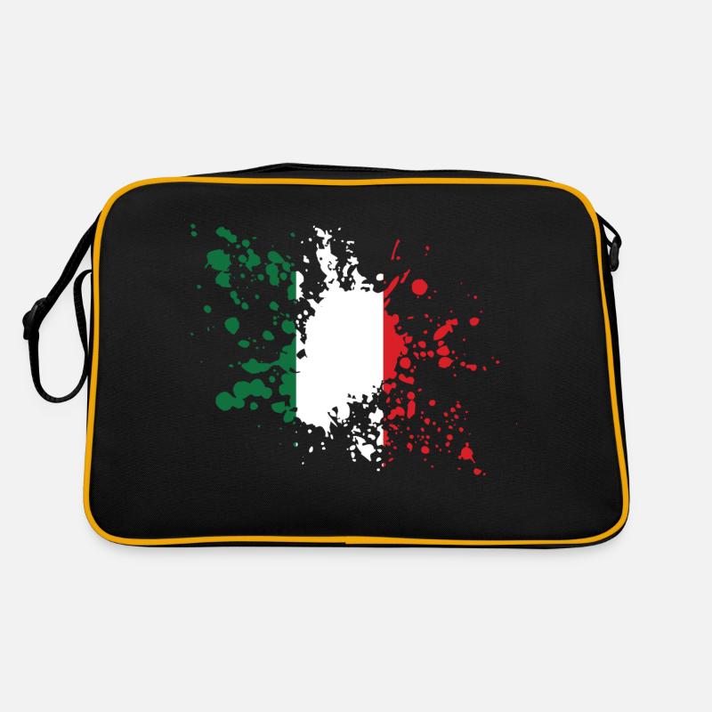Italy Flag Stain Design Retro Bag