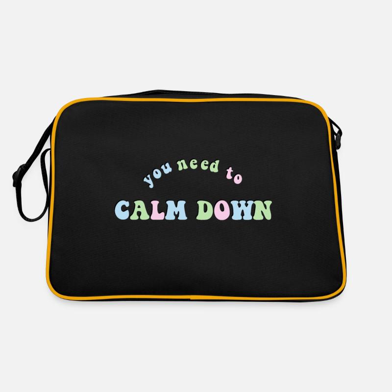 Phrase dont vous avez besoin pour calmer Taylor rose et vert - Sac Retro - noir/or