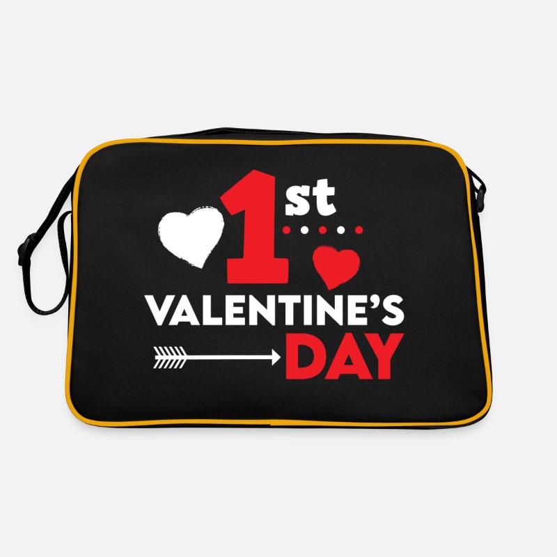 Valentinstag 1st valentine´s day Retro Tasche