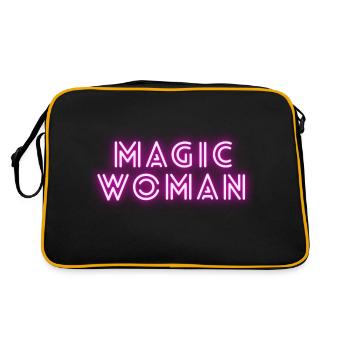 Magic Woman / Frau Magic , Valentinstag Geschenk - Retro Tasche - Schwarz/Gold - Hinten