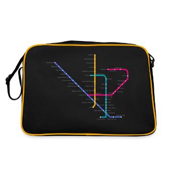 Métro Lisboa - Sac Retro - noir/or - Dos