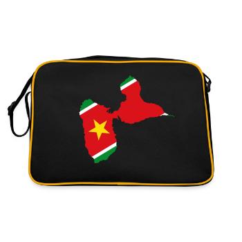 Carte Guadeloupe - Sac Retro - noir/or - Dos