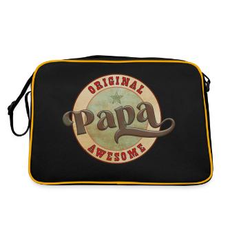 papa, papa, papa, papa, père - Sac Retro - noir/or - Dos