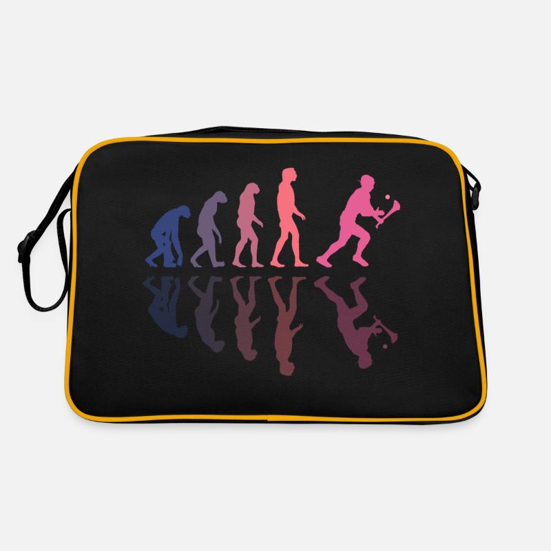 Die Evolution von Hurling - Retro Tasche - Schwarz/Gold
