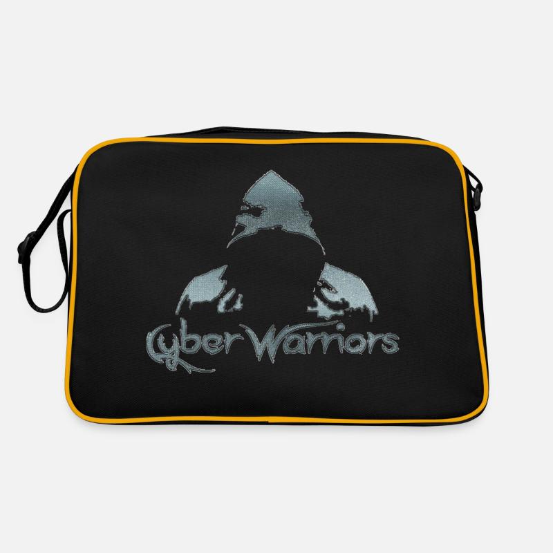 Hacking Hacking Hacker Hacker Computer Cybersicherheit - Retro Tasche - Schwarz/Gold