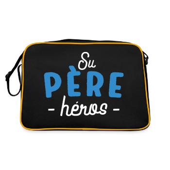 Su-Père Héros Père Cadeau - Sac Retro - noir/or - Dos