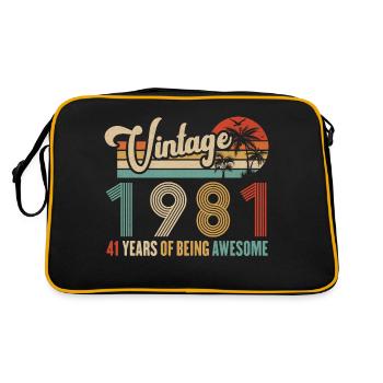 Vintage 1981 Anniversary 41 years to be Awesome - Retro Bag - black/gold - Back