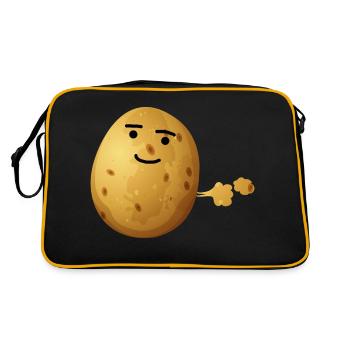 potato wax - Retro Bag - black/gold - Back
