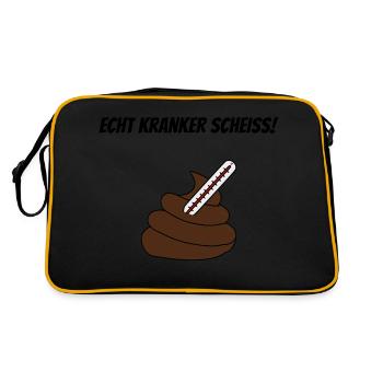 Kranker Scheiss - Retro Tasche - Schwarz/Gold - Hinten