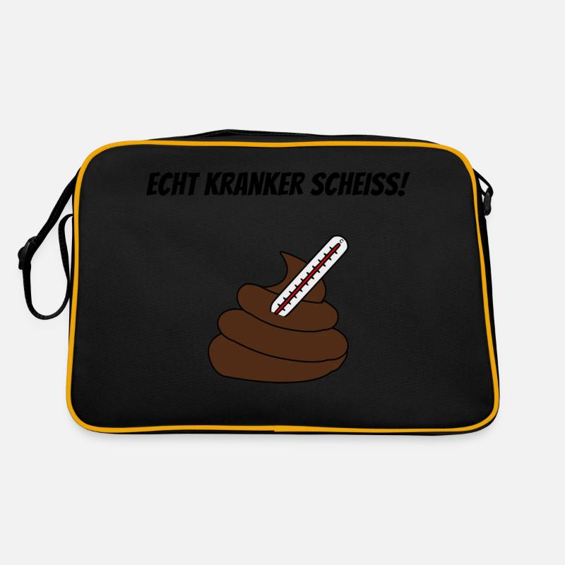 Kranker Scheiss - Retro Tasche - Schwarz/Gold
