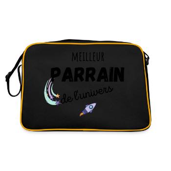 meilleur parrain de l'univers cadeau parrain - Sac Retro - noir/or - Dos