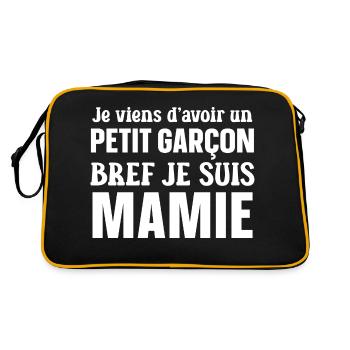 Bref je suis mamie Cadeau mamie annonce grossesse - Sac Retro - noir/or - Dos