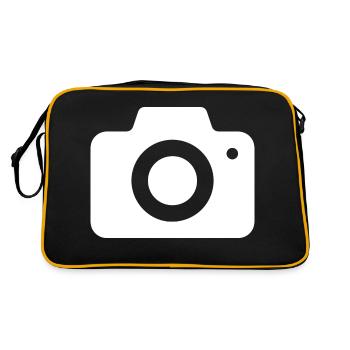 Photographie Movie Camera Fotograf - Retro Tasche - Schwarz/Gold - Hinten